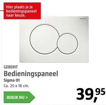 Aanbieding: Bedieningspaneel Sigma 01