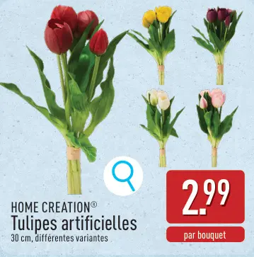 Offre: Tulipes artificielles