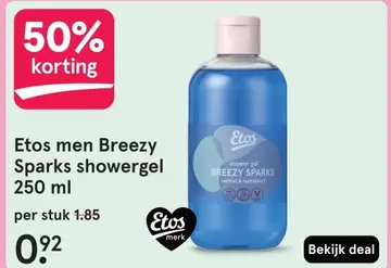 Aanbieding: Etos men Breezy Sparks showergel