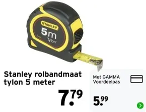 Aanbieding: Rolbandmaat tylon 5 meter