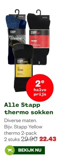 Aanbieding: Stapp thermo sokken