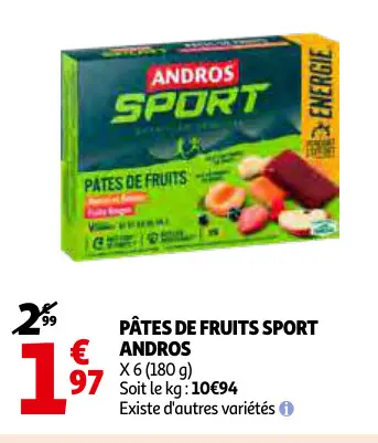 Offre: Pâtes de fruits sport