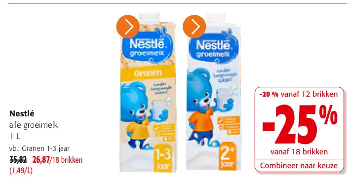 Promotie: alle groeimelk
