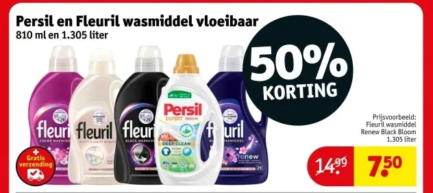 Aanbieding: Persil en Fleuril wasmiddel vloeibaar