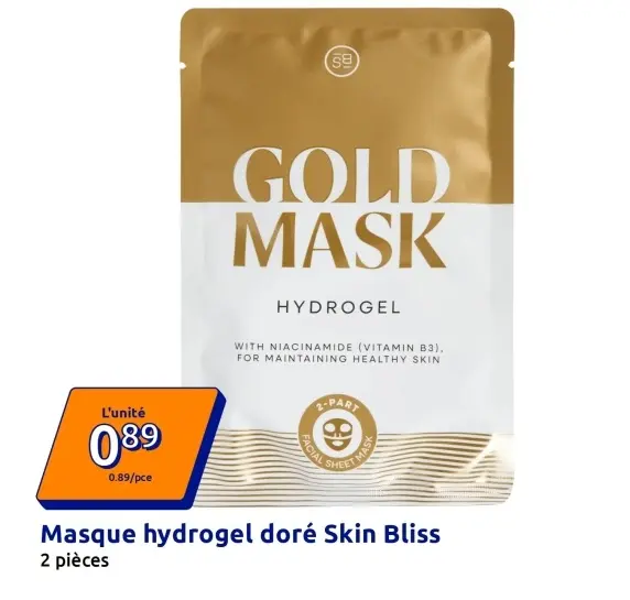 Offre: Masque hydrogel doré