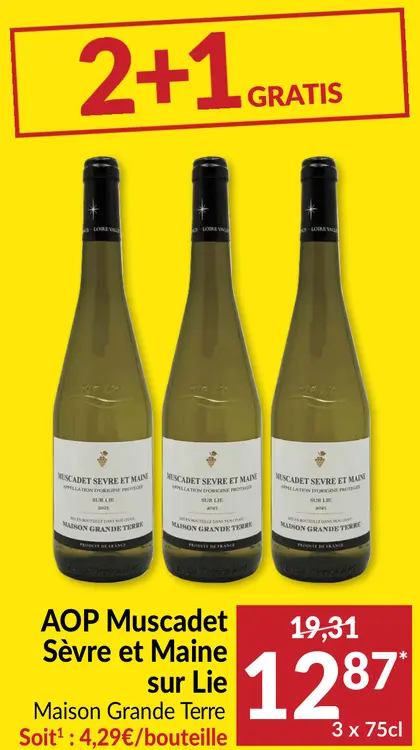 Offre: Maison Grande Terre AOP Muscadet Sèvre et Maine sur Lie Maison Grande Terre