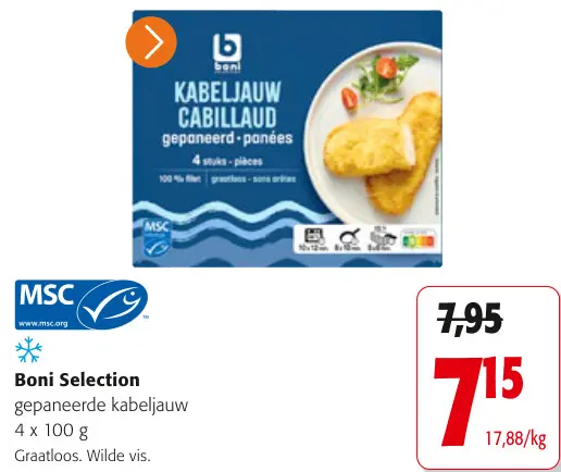 Promotie: Gepaneerde kabeljauw
