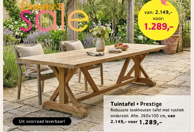 Promotie: Tuintafel Prestige