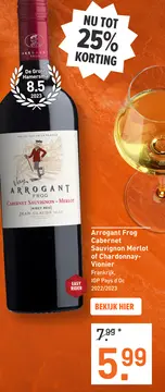Aanbieding: Arrogant Frog Cabernet Sauvignon Merlot of Ch