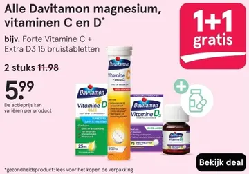 Aanbieding: Alle Davitamon magnesium, vitaminen C en D