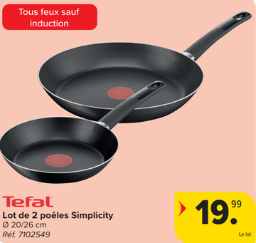 Offre: Lot de 2 poêles Simplicity