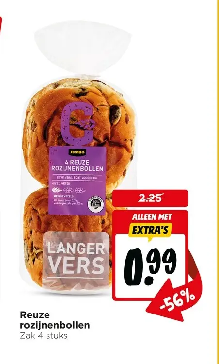 Aanbieding: Reuze rozijnenbollen