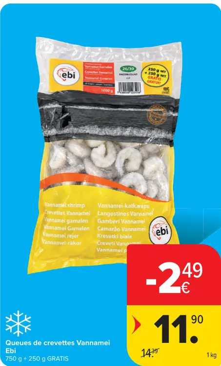 Offre: Ebi Queues de crevettes Vannamei