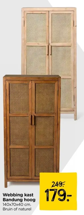 Aanbieding: Webbing kast Bandung hoog