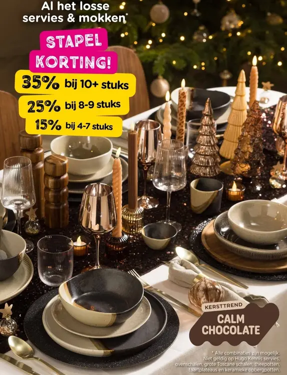 Promotie: Al het losse servies & mokken