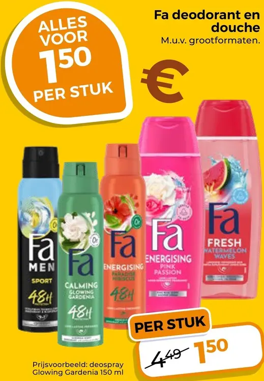 Aanbieding: Deodorant en douche