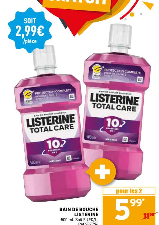 Offre: Listerine total care