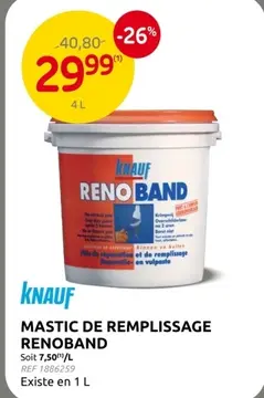 Offre: Mastic de remplissage renoband