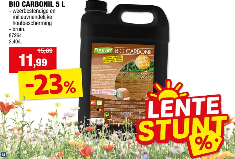Promotie: Forever bio carbonil 5l bruin