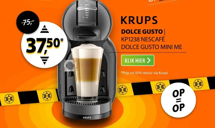 Aanbieding: Krups KP1238 NESCAFÉ Dolce Gusto Mini Me Zwart