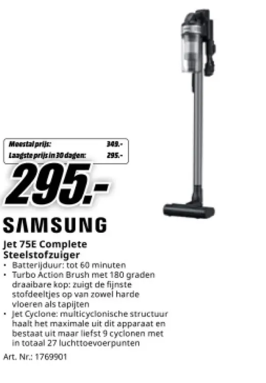 Aanbieding: Jet 75E Complete Steelstofzuiger