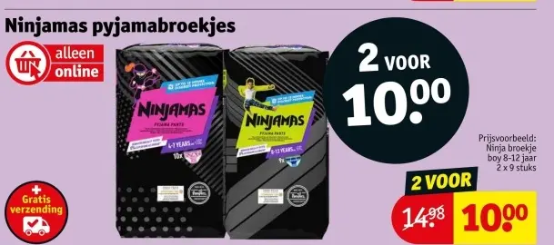 Aanbieding: Ninjamas pyjamabroekjes