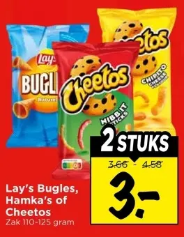 Aanbieding: Bugles, Hamka's of Cheetos