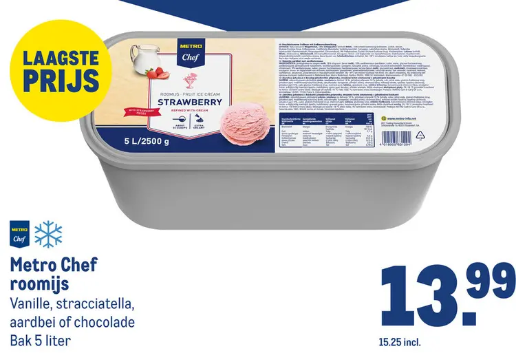 Aanbieding: Metro Chef roomijs