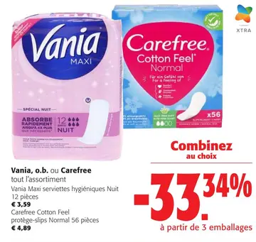 Offre: Vania, o.b. ou Carefree