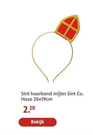 Aanbieding: Sint haarband mijter Sint Co.