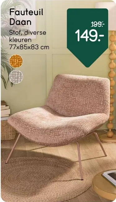 Promotie: Fauteuil Daan