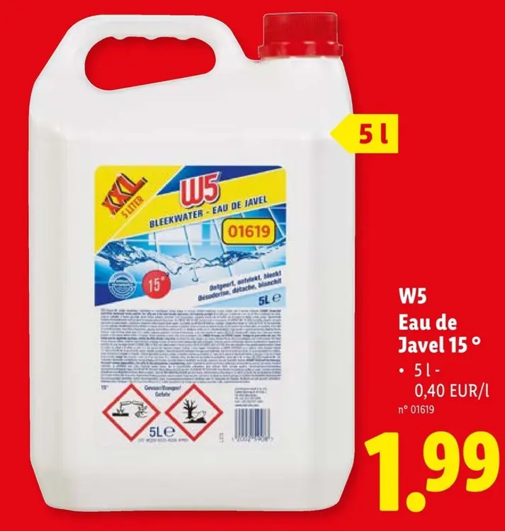 Offre: Eau de Javel 15 °