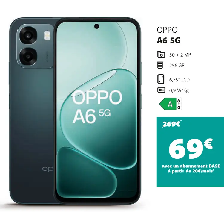 Offre: Oppo a6 5g