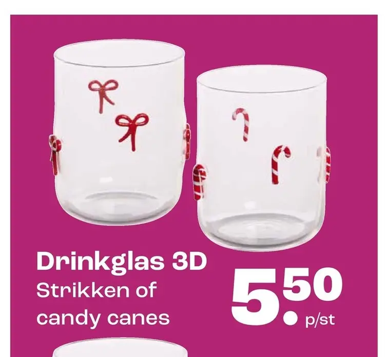 Aanbieding: Drinkglas 3D
