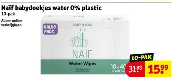 Aanbieding: Naïf babydoekjes water 0% plastic