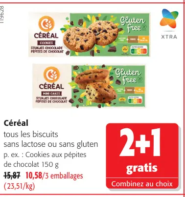 Offre: Biscuits sans lactose ou sans gluten