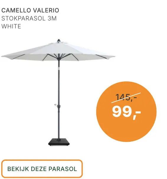 Aanbieding: Valerio stokparasol