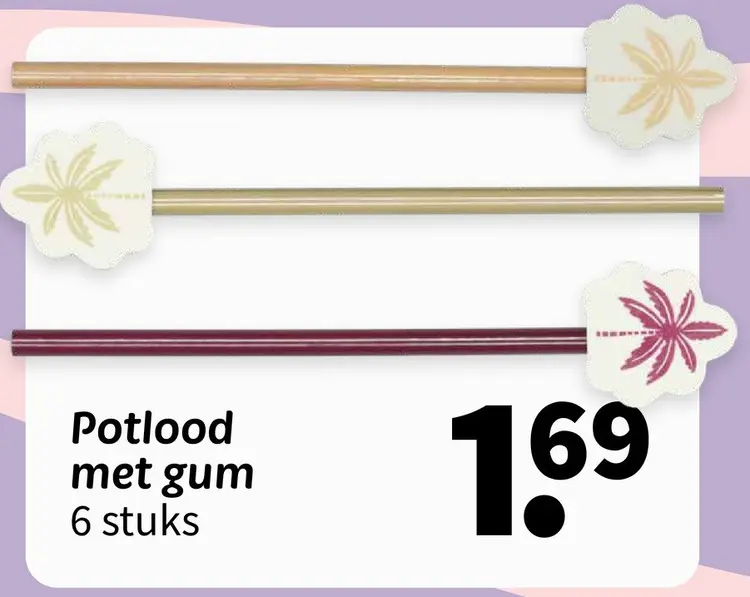 Promotie: Potlood met gum
