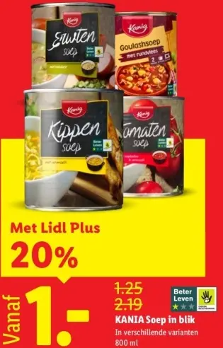 Aanbieding: Soep in blik