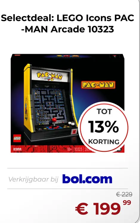 Aanbieding: LEGO Icons PAC-MAN Arcade 10323