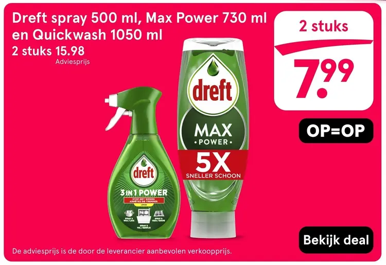 Aanbieding: Spray, Max Power en Quickwash