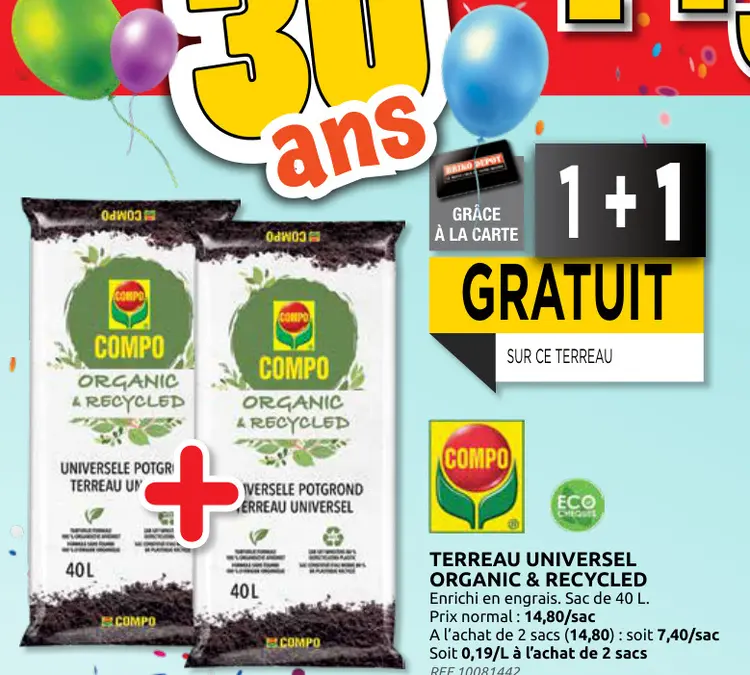 Promotie: Terreau universel organic & recycled