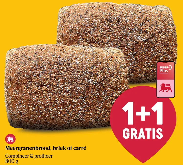 Promotie: Meergranenbrood, briek of carré
