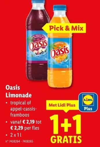 Promotie: Oasis Limonade