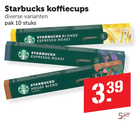 Aanbieding: Starbucks koffiecups