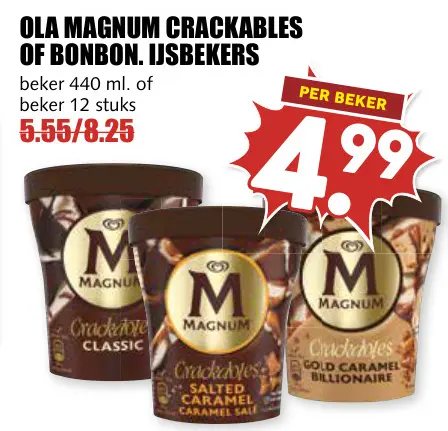 Aanbieding: Magnum Crackables of Bonbon. IJsbekers
