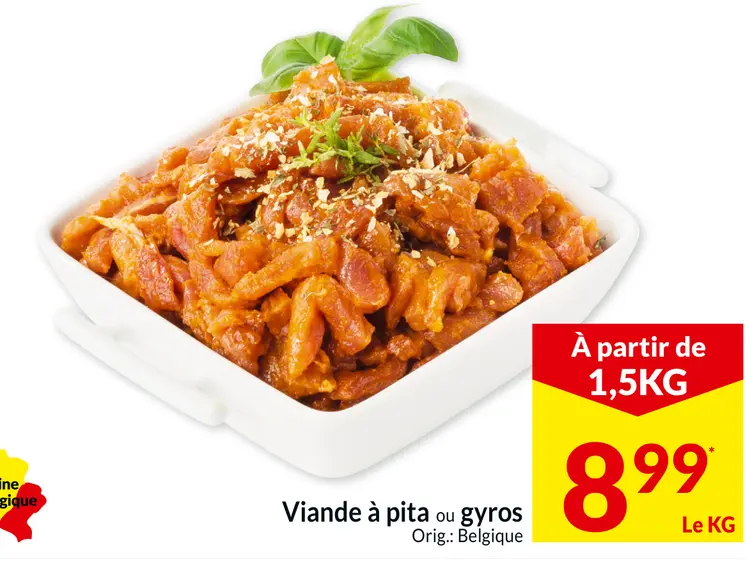Offre: Viande à pita ou gyros