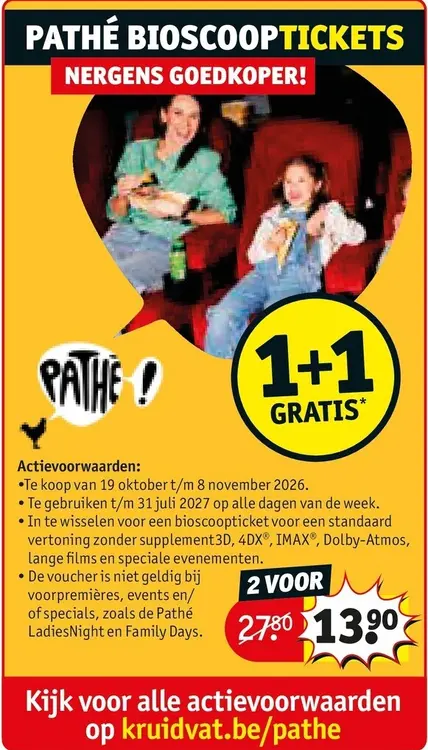 Promotie: Pathé Bioscooptickets