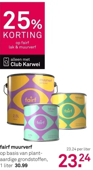 Aanbieding: fairf muurverf