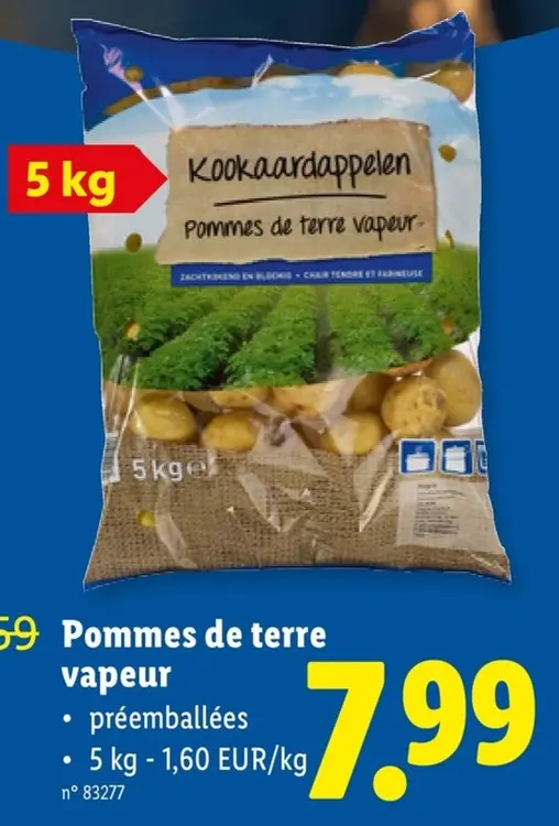 Offre: Pommes de terre vapeur